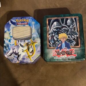 Pokemon and Yu-Gi-Oh! Trading Card Game Tins